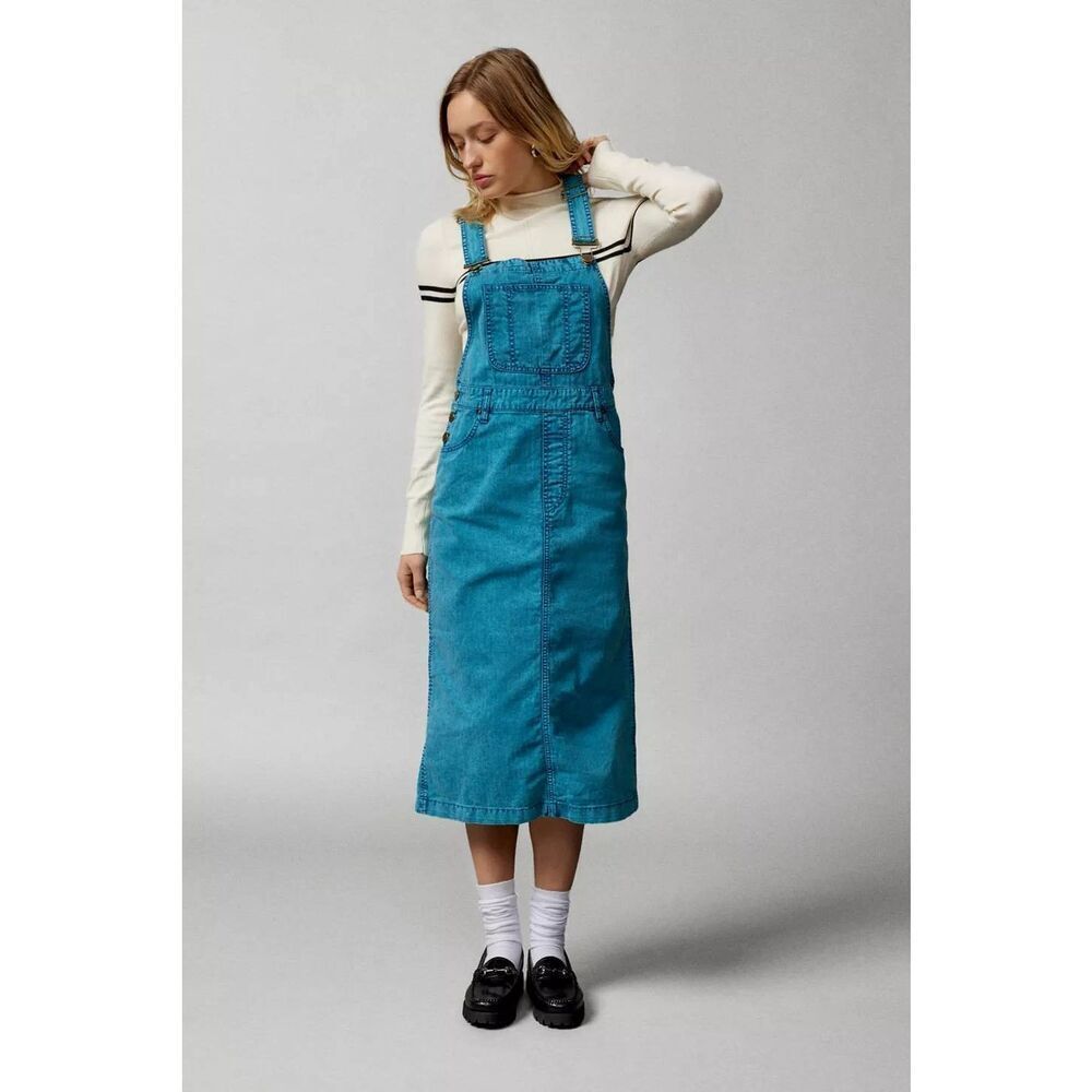 BDG Urban Outfitters Danni Maxi Skirtall Jumper Overall Dress Small Prairie Tren